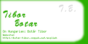 tibor botar business card